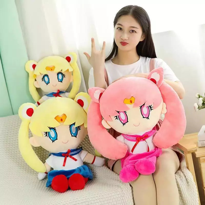 25CM Kawaii Sailor Moon Plush Toy Moon Cat Moon Hare Cute Girl Heart Filled Anime Doll