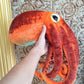 Simulation Orange Octopus Stuffed Plush Toy Sea Animals