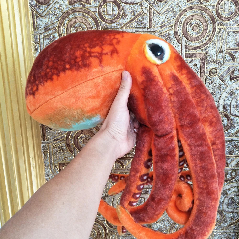 Simulation Orange Octopus Stuffed Plush Toy Sea Animals