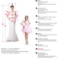 Elegant Floral Tulle Prom Dresses Long Sleeves V-Neck Lace Appliques A-Line Evening Gown Formal Party Dress