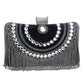 Rhinestones Tassel Clutch Diamonds Beaded Metal Evening Bags Chain Shoulder Messenger Purse Evening Bags Wedding Bag