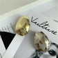 Geometric Glossy Gold Silver Color Metal Eggshell Hairgrips Barrettes