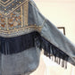 Denim Jacket Floral Embroidery Suede Fringe Loose Chaquetas Mujer Coat Long Sleeve Outerwear