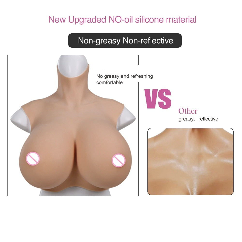 Realistic Silicone Crossdressing Huge Fake Breast Forms Boobs for Crossdressers Drag Queen Shemale Crossdress Prothesis