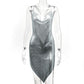 Sexy Backless y2k Metal Rhinestone Summer Dress women bodycon Night Club party mini ladies dresses vintage woman dress vestidos