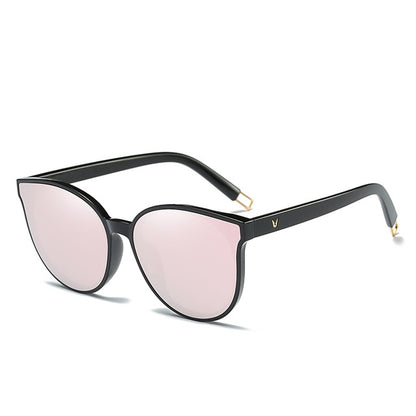 Fashion Color Luxury Flat Top Cat Eye Elegant Sunglasses Woman Oculos De Sol Men Twin Beam Oversized Sun Glasses UV400