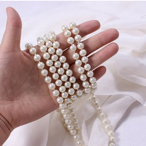 Fashion Pearl Bead Necklace Long Sweater Chain Necklace