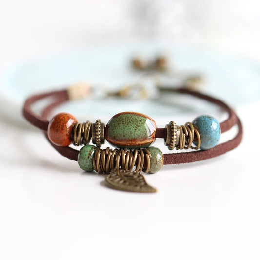 National Wind Restoring Ancient Ways Is The High Temperature Glaze Ceramic Handmade Trinkets Bracelets