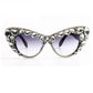 Cat eyes Sunglasses Oversized Sun Glasses Luxury Crystal Retro Shades For Women