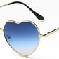 Ladies Heart Shaped Sunglasses metal Women Fashion Rimless LOVE Clear Ocean Lenses Sun Glasses Oculos UV400