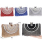 Rhinestones Tassel Clutch Diamonds Beaded Metal Evening Bags Chain Shoulder Messenger Purse Evening Bags Wedding Bag