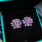 925 Sterling Silver Micro-Inlaid Sweet Temperament Flower Zircon Earrings