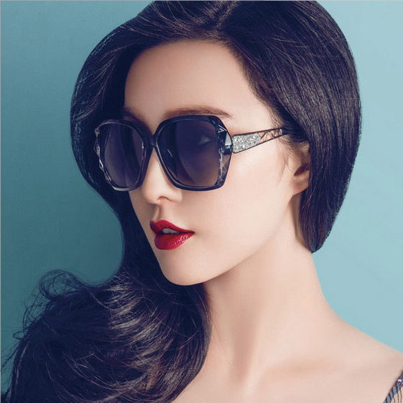 Fashion Square Sunglasses Woman Luxury Brand Big Purple Sun Glasses Female Mirror Shades Ladies Oculos De Sol Feminino