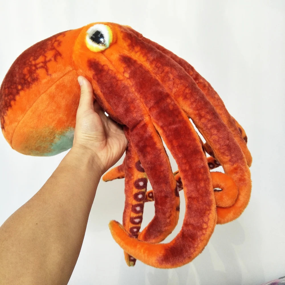 Simulation Orange Octopus Stuffed Plush Toy Sea Animals