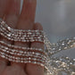 925 Sterling Silver Sparkling Clavicle Chain Choker Necklace Fine Jewelry