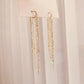 Dominated fashion long metal tassel Drop earrings sweet lovely heart elegant