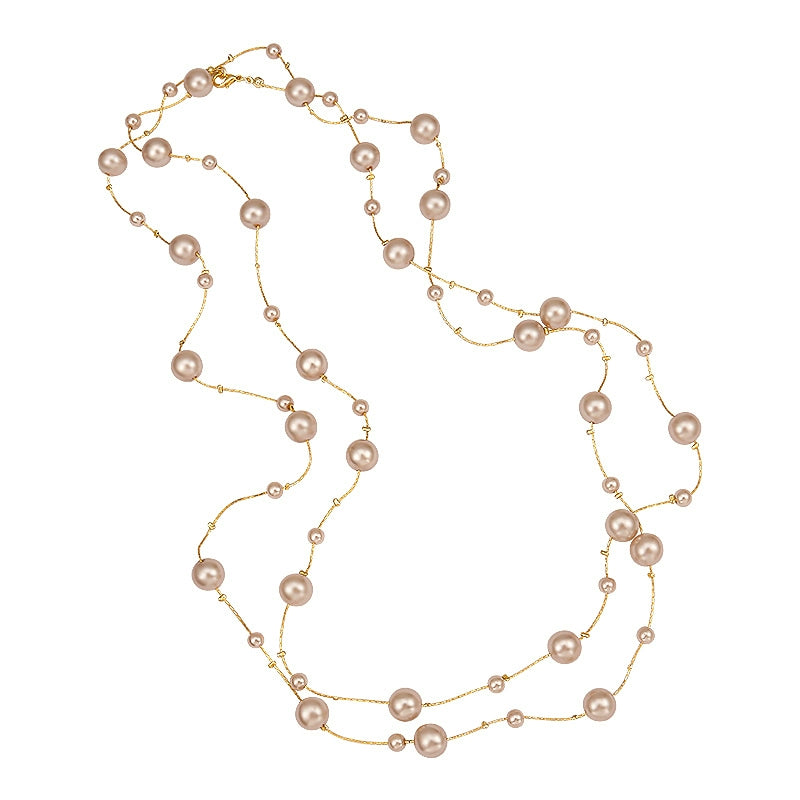 Niche Style Multi-Layer Long Accessible Luxury Fancy Pearl Necklace