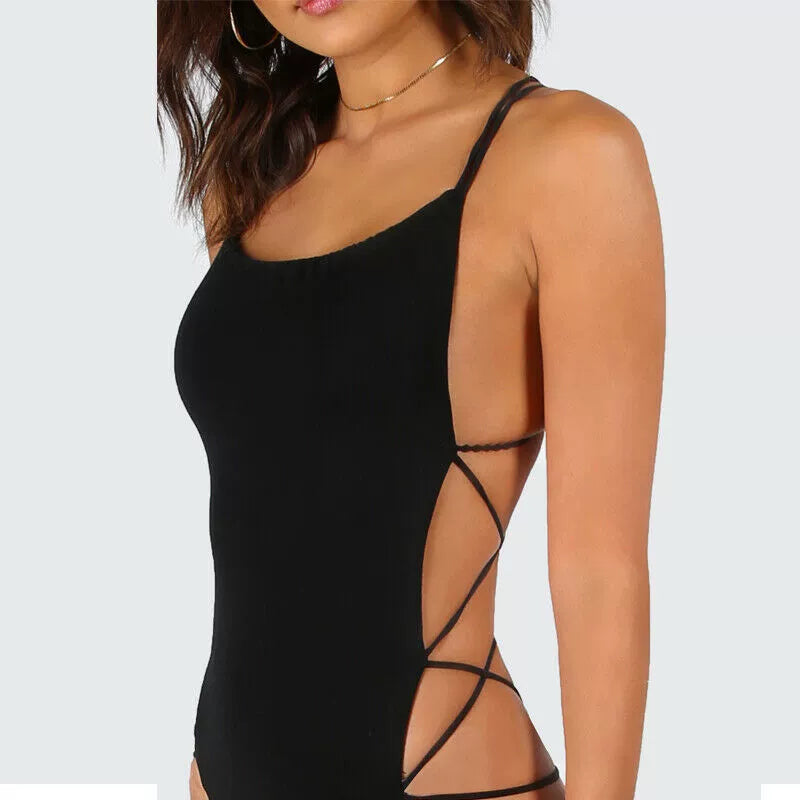 Sexy off-Shoulder Slim Strap Jumpsuit Sexy off-Shoulder Slim-Fit Lace up Jumpsuit