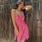 Fashion Style Hollow Chest Wrap Holiday Dress Halter