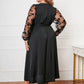 Autumn Long Sleeves plus Size Dress Long Sleeve Loose plus Size Dress