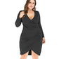 Oversized Long Sleeves Slim Fit Dress