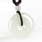 Natural Hetian White Jasper Peace Buckle Pendant Amulets Mascots Couple Luxury Paired Fashion Jewelry