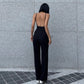 Sexy Backless Spaghetti Strap Jumpsuit Woman Summer Black Skinny Bodycon Bodysuit Pants Holiday Ladies Casual Jumpsuits