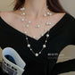 winter fashion women's long necklaces long pearl necklace sweater chain