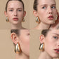 Oversized Chunky Gold Hoop Earrings Dupes Lightweight Big Hoops Fashion Jewelry