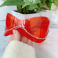 Oversized Punk Sunglasses Luxury Silver Sport Sun Glasses One Piece Eyewear Shades UV400