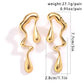 Liquid Metal Wind Irregular Water Drop Earrings Punk Style Fashion Stud Earrings