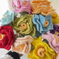 Creative Artificial Wool Flower Handmade Crochet Knitted Rose Woven Flower Arrangement Vase Accessories Table Decoration