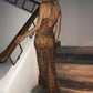 Leopard Print V-Neck Sexy Bodycon Long Dress Women Lace Up Backless Female Straps Party Beach Vestidos