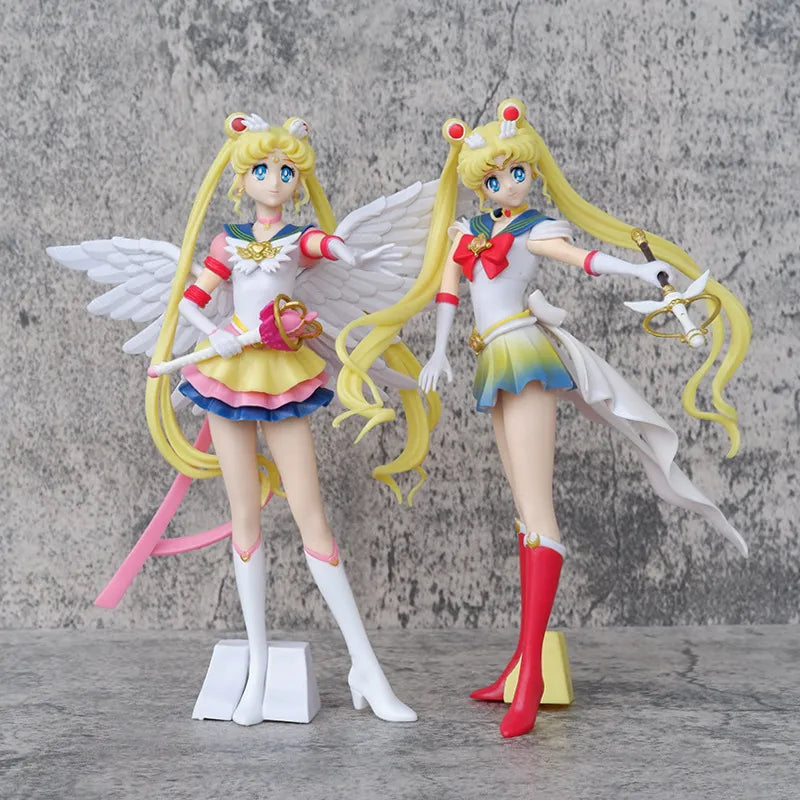 Anime Sailor Moon Tsukino Usagi Figure Eternal Tiare PVC Cake Ornaments Doll Collection Toys Tsukino Usagi Action Figurine Model