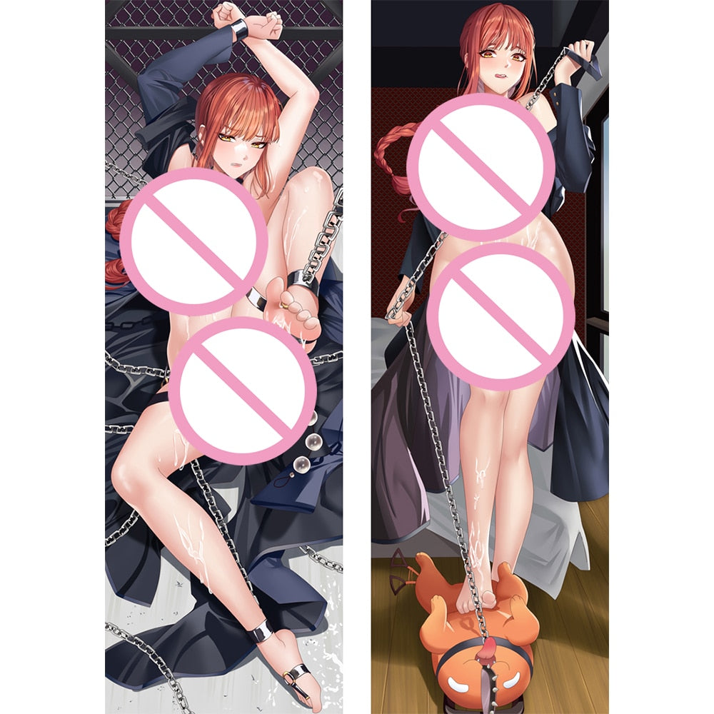 Makima Body Pillow Case Anime Chainsaw Man Dakimakura Cosplay Peachskin Double-sided Print Cushion Cover Home Decor Otaku Gifts