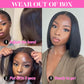 Wear And Go Glueless Human Hair Wig Bob ISEE HAIR Malaysian Straight Short Bob 6x4 Lace Front Pre Plucked Human Wigs Ready To Go