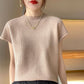 Summer Female T-shirts Short Sleeve Women O-neck Solid Color Tee Mock Neck Casual Soft T Shirt