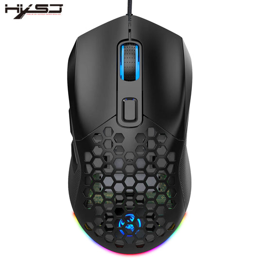 HXSJ X300 RGB Gaming Mouse 7200DPI Mouse Backlit Wired Ergonomic 6 Button Programmable Mouse Gamer Mice for Computer Laptop PC