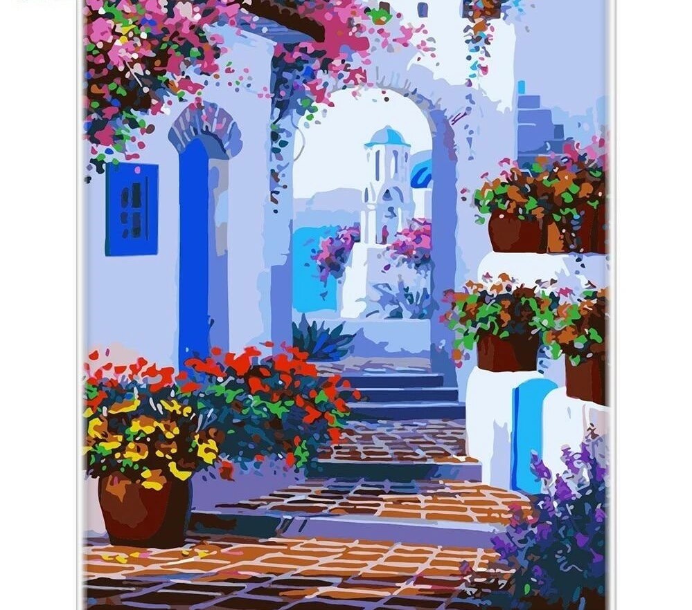 DIY Painting By Numbers Landscape Picture Colouring Zero Basis HandPainted Oil Painting