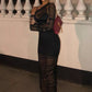 Mesh See Through Women Dress Sexy 3 Piece Set Elegant Fashion Female Clothing Casual Slim Camisole Black Bodycon Skirts