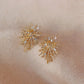 Fashion Jewelry Personality Firework flowers Earrings Metal Copper Inlaid Zircon Earrings