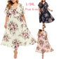 Fashion Plus Size Women Dress Floral Chiffon Flower Dress Bohemian Beach Summer Dresses