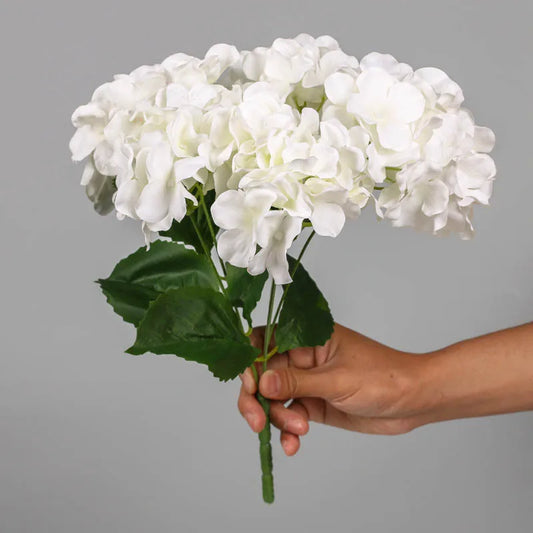 5 Heads Hydrangea Bouquet Silk Artificial Flowers for Party Wedding Room Decoration