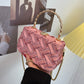 Weave Small Tote Bag With Metal Portable Womens Luxury Shoulder Messenger Bag Phone Purse