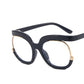 Rainbow Frame Fashion Retro Round Anti Blue Light Women Glasses Vintage Oversized Colourful Frame Clear Eyeglasses