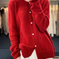 Wool Cardigan Womens Clothing O-neck Sweater Mujer Long Sleeve Tops Knitwears Korean Fashion Style Outerwears Crochet