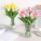 Tulips Artificial Flowers Arrangement Bouquet Decoration Fake Flower