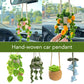 Hand-Knitted Plant Bell Orchid Flowers Pendant Car Hangings Ornament Finished Handmade Crochet Bag Pendant Car Charms Home Decor