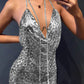 Sexy Backless y2k Metal Rhinestone Summer Dress women bodycon Night Club party mini ladies dresses vintage woman dress vestidos