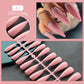 24pcs Nude French Fake Nails Need Adhesive Glue Glitter Press on Nails Women Wearable Nail Art Stickers Full Finished False Nail